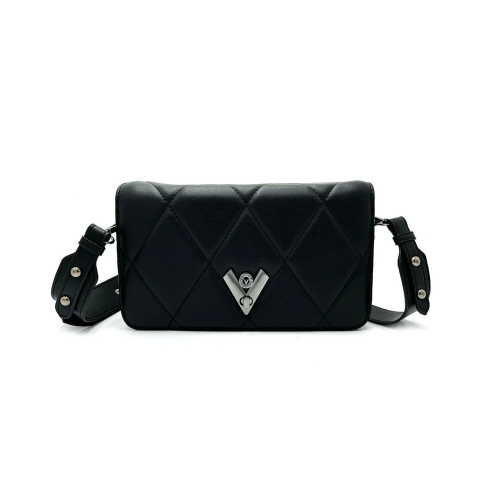 NWT VALENTINO ORLANDI Black Diamond Quilted Crossbody Shoulder Purse